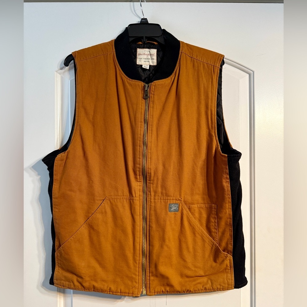 Weatherproof‎ Men’s Brown & Black Work Vest – Durable Outdoor Utility
